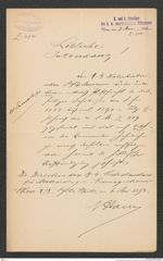 k.k. naturhistorisches Hofmuseum, Intendanzakten 1885-1896 (Hauer), Aktenzahl Z.225/1893, Seite 1